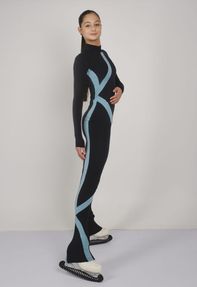 pants with k insert on the right leg
