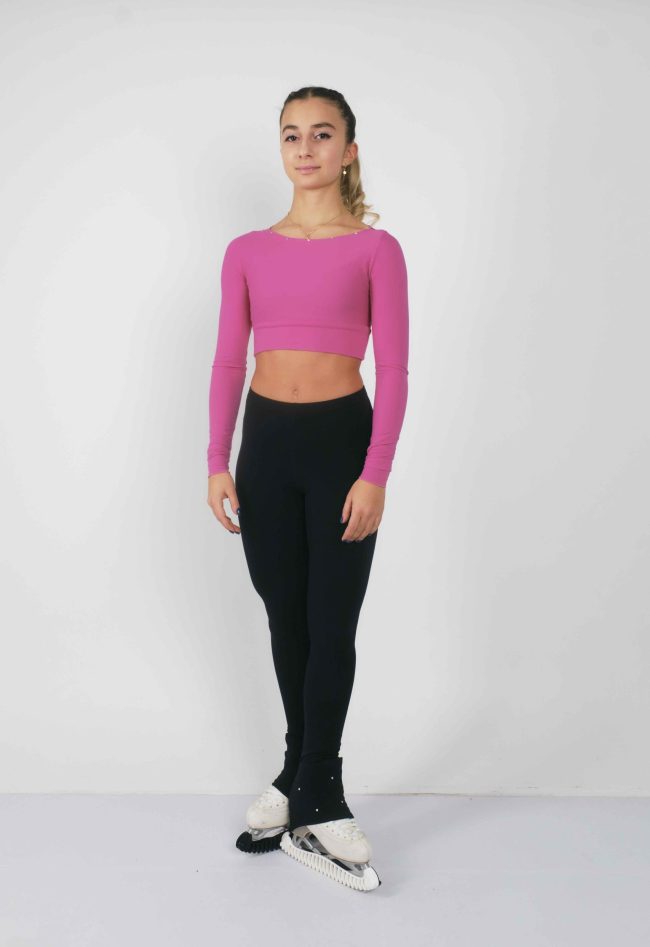 livia crop top with lace insert