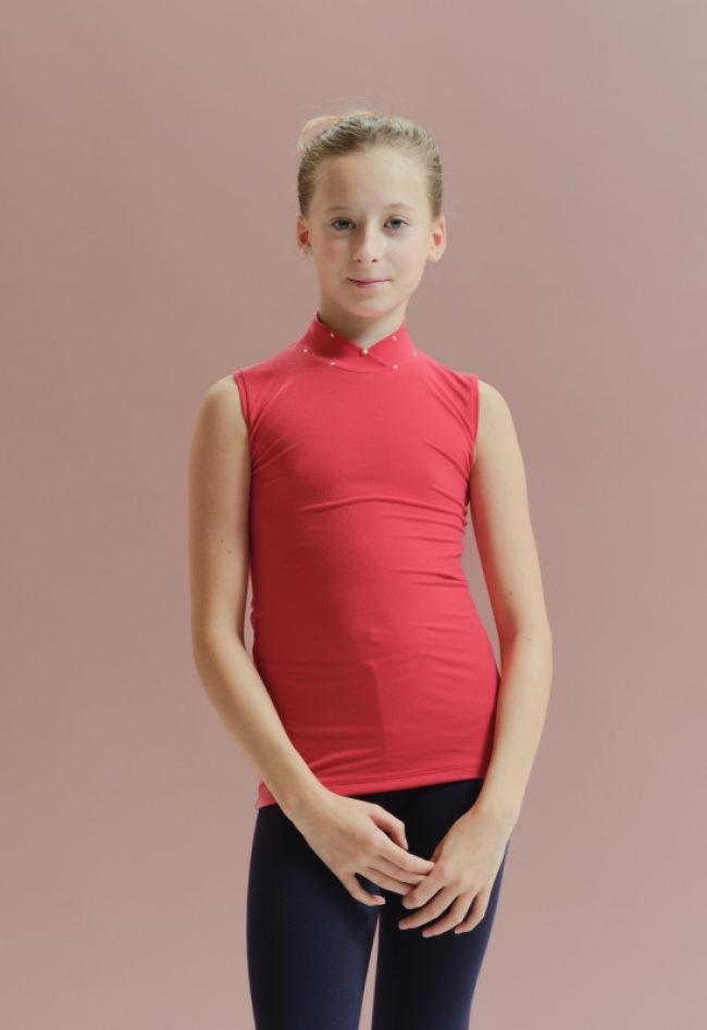 sleeveless shirt with k neck